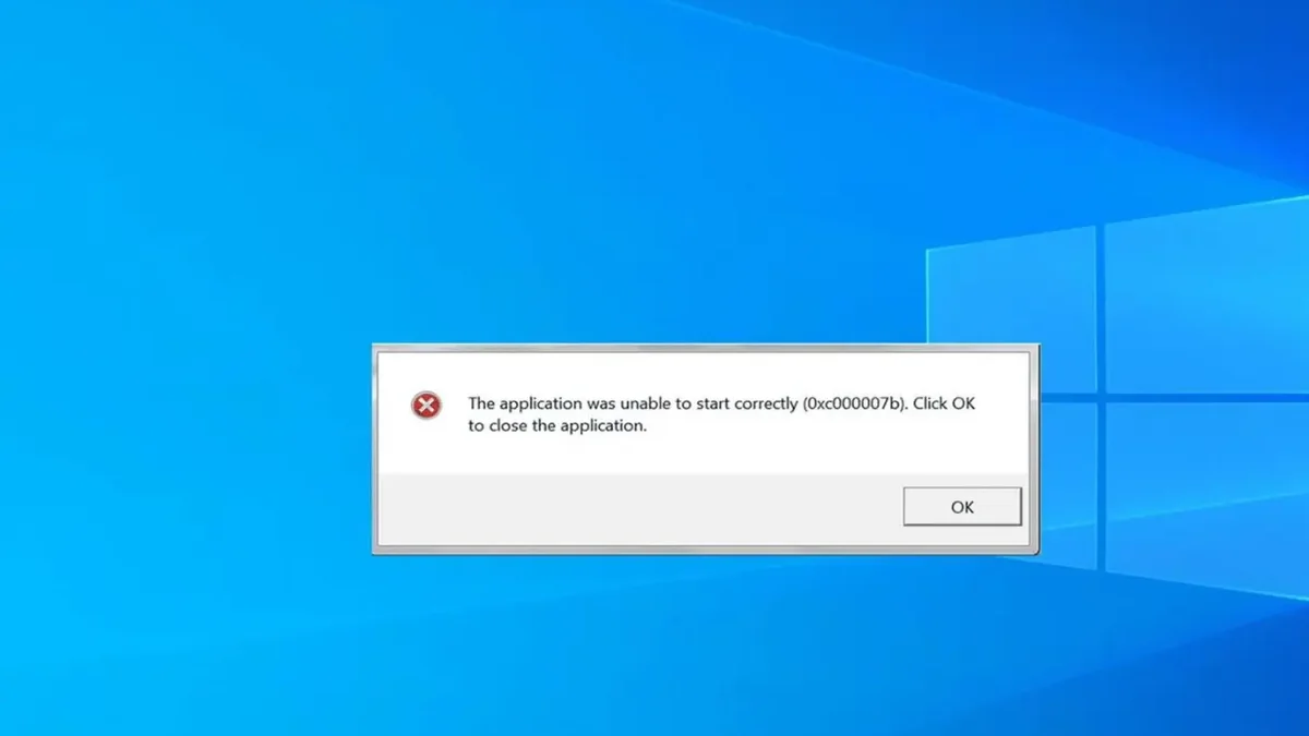 Windows bilgisayarda uygulama açılırken görülen hata uyarısını temsil eden illüstrasyon