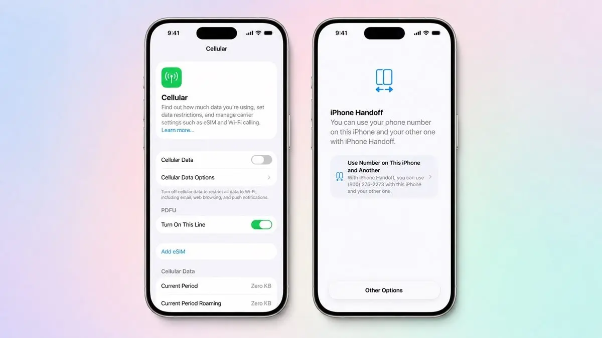 Apple cihazları arasında Handoff özelliğini gösteren resmi Apple görseli