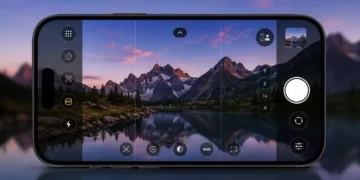 iPhone Kamera uygulamasını gösteren resmi Apple görseli