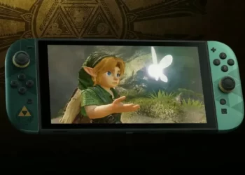 Televizyona bağlı Nintendo Switch 2 docku ve VRR destekli oyun görüntüsünü gösteren temsili görsel
