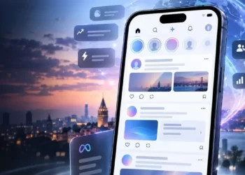 Threads akışında yapay zeka asistanına soru yöneltmeyi temsil eden illüstratif görsel